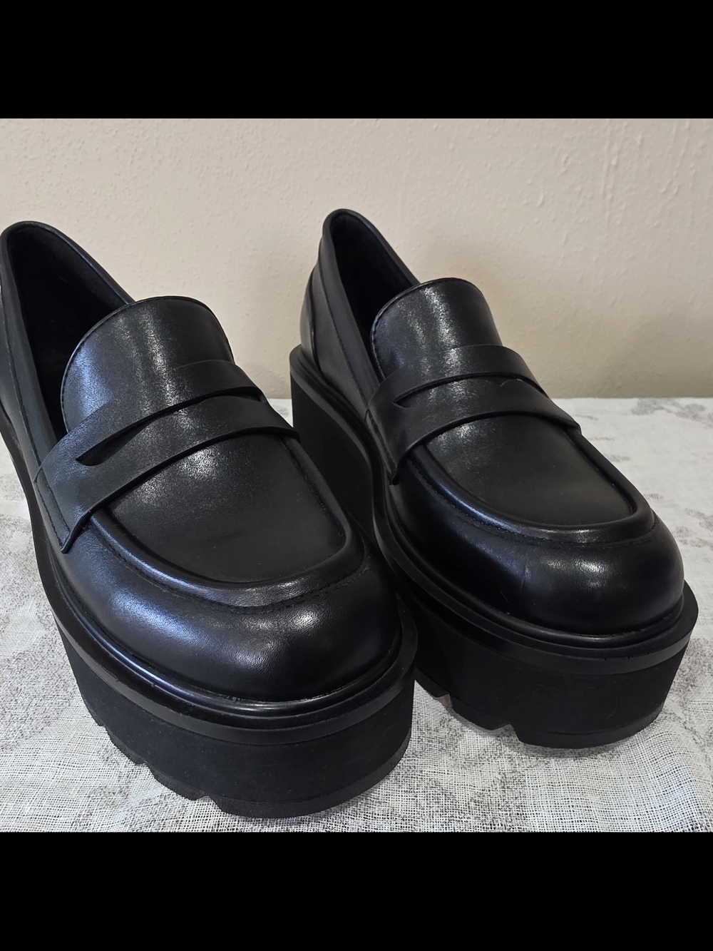 Platform Penny Loafers in Black - Picture 8 of 8